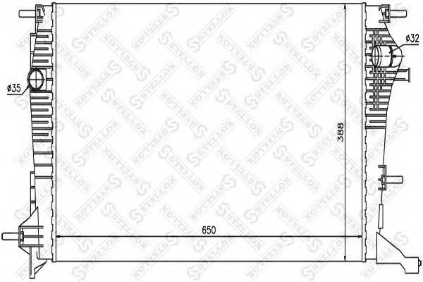 Радиатор, охлаждение двигателя STELLOX 10-26161-SX