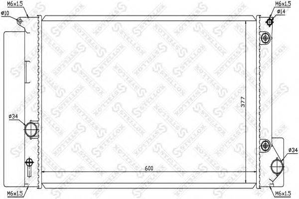 Радиатор, охлаждение двигателя STELLOX 1026363SX