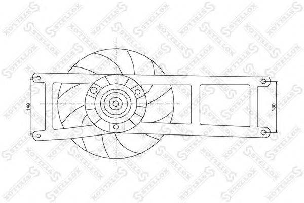 Вентилятор, охлаждение двигателя STELLOX 29-99088-SX
