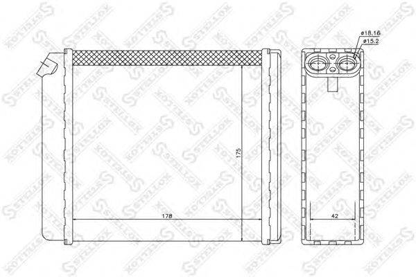 Теплообменник, отопление салона STELLOX 10-35058-SX