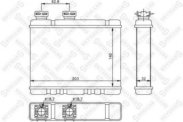 Теплообменник, отопление салона STELLOX 10-35141-SX