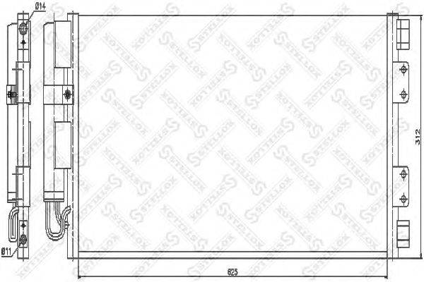 Конденсатор, кондиционер STELLOX 10-45117-SX