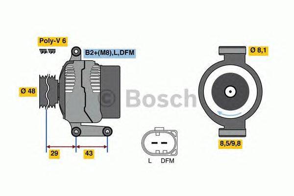 Генератор BOSCH 0 986 048 750