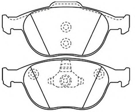 Комплект тормозных колодок, дисковый тормоз ASVA AKD-0337