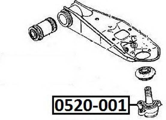 Несущий / направляющий шарнир ASVA 0520001
