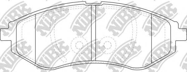 Комплект тормозных колодок, дисковый тормоз NiBK PN0370
