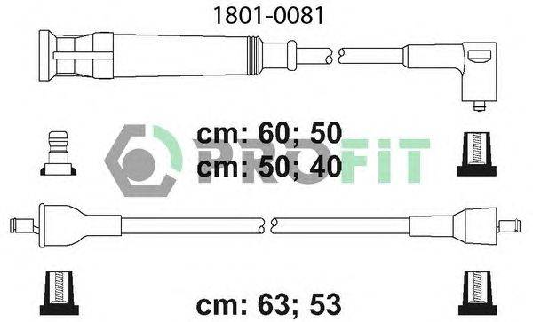 Комплект проводов зажигания PROFIT 18010081