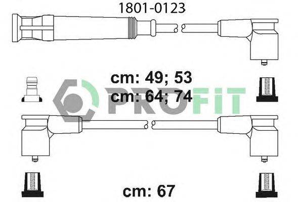 Комплект проводов зажигания PROFIT 1801-0123