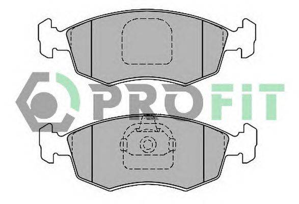 Комплект тормозных колодок, дисковый тормоз PROFIT 5000-1376