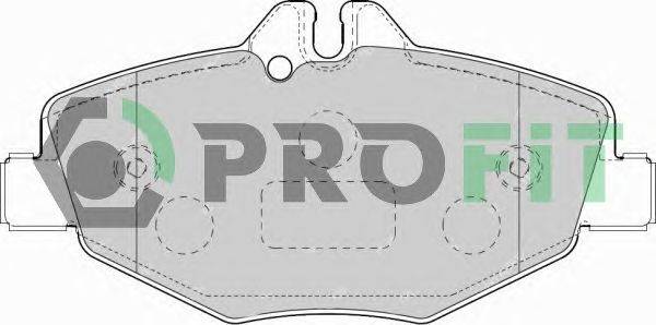 Комплект тормозных колодок, дисковый тормоз PROFIT 5000-1414