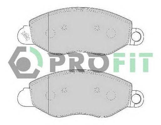 Комплект тормозных колодок, дисковый тормоз PROFIT 50001461