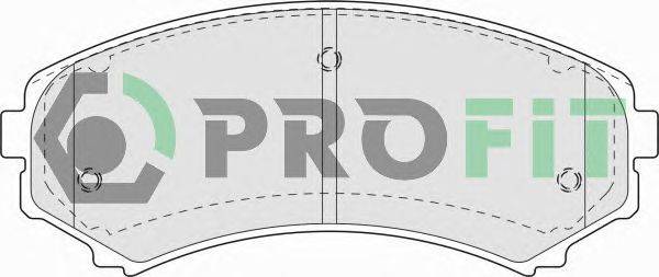 Комплект тормозных колодок, дисковый тормоз PROFIT 50001603