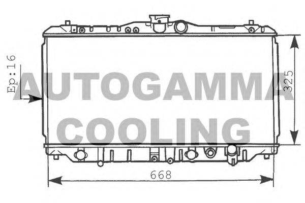 Радиатор, охлаждение двигателя AUTOGAMMA 100432