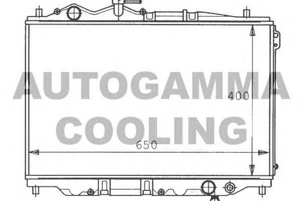 Радиатор, охлаждение двигателя AUTOGAMMA 100498