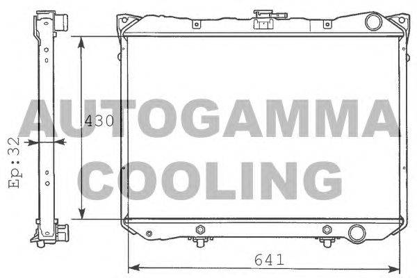 Радиатор, охлаждение двигателя AUTOGAMMA 100622