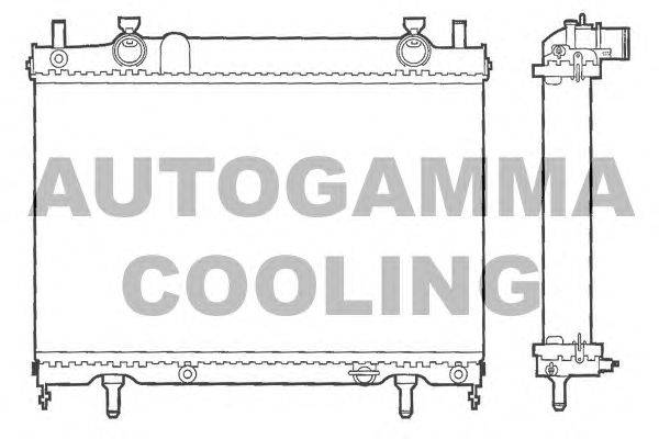 Радиатор, охлаждение двигателя AUTOGAMMA 101176