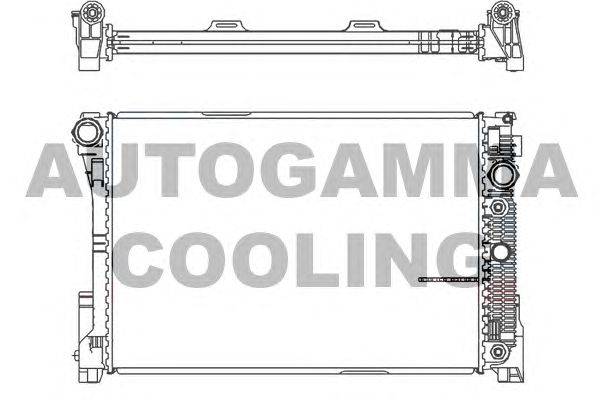 Радиатор, охлаждение двигателя AUTOGAMMA 105580