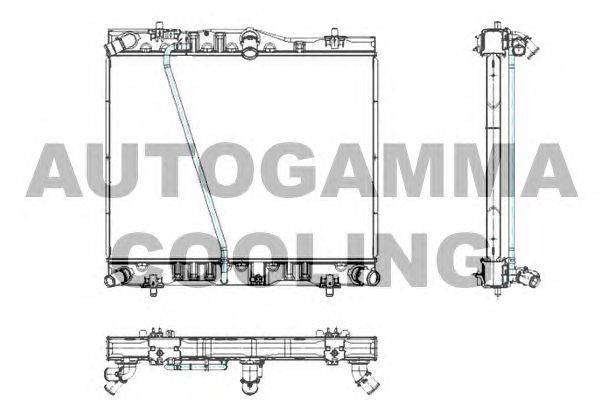Радиатор, охлаждение двигателя AUTOGAMMA 105876