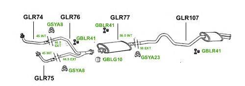 Система выпуска ОГ GT Exhaust 1011