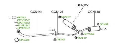 Система выпуска ОГ GT Exhaust 117