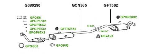 Система выпуска ОГ GT Exhaust 1453