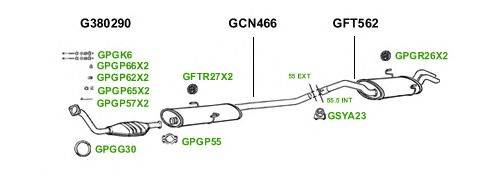 Система выпуска ОГ GT Exhaust 1455