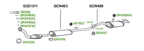 Система выпуска ОГ GT Exhaust 1456
