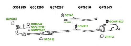 Система выпуска ОГ GT Exhaust 1522