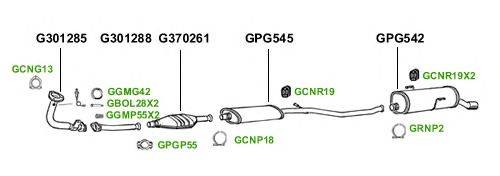 Система выпуска ОГ GT Exhaust 1535