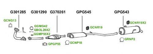 Система выпуска ОГ GT Exhaust 1538