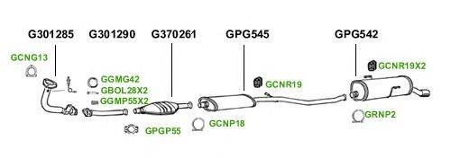 Система выпуска ОГ GT Exhaust 1539