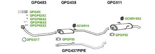 Система выпуска ОГ GT Exhaust 1638