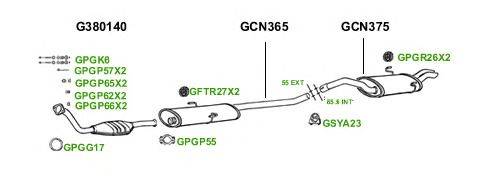 Система выпуска ОГ GT Exhaust 1736