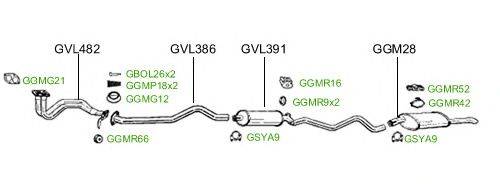 Система выпуска ОГ GT Exhaust 2332