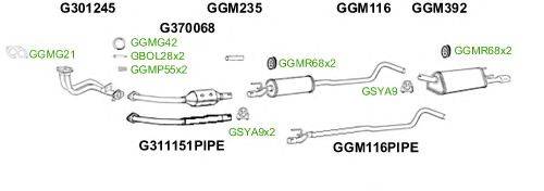 Система выпуска ОГ GT Exhaust 2584