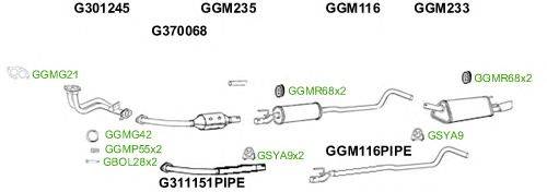 Система выпуска ОГ GT Exhaust 2637