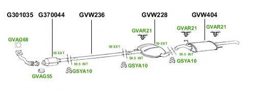Система выпуска ОГ GT Exhaust 2821