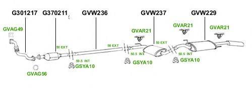 Система выпуска ОГ GT Exhaust 2829
