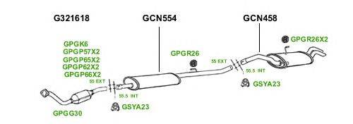 Система выпуска ОГ GT Exhaust 3069