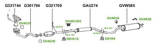 Система выпуска ОГ GT Exhaust 3622