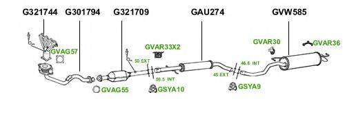 Система выпуска ОГ GT Exhaust 3624