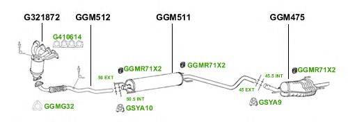 Система выпуска ОГ GT Exhaust 3668