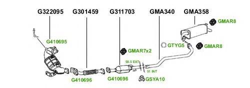 Система выпуска ОГ GT Exhaust 3843