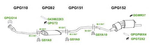 Система выпуска ОГ GT Exhaust 3855