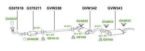 Система выпуска ОГ GT Exhaust 3956