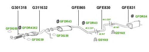 Система выпуска ОГ GT Exhaust 4396