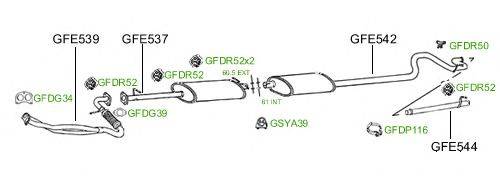 Система выпуска ОГ GT Exhaust 854