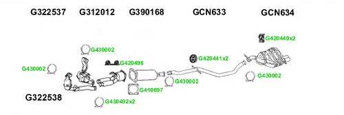 Система выпуска ОГ GT Exhaust 9568