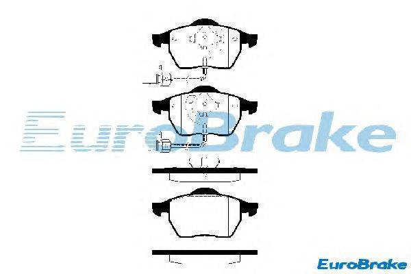 Комплект тормозных колодок, дисковый тормоз EUROBRAKE 5501224742