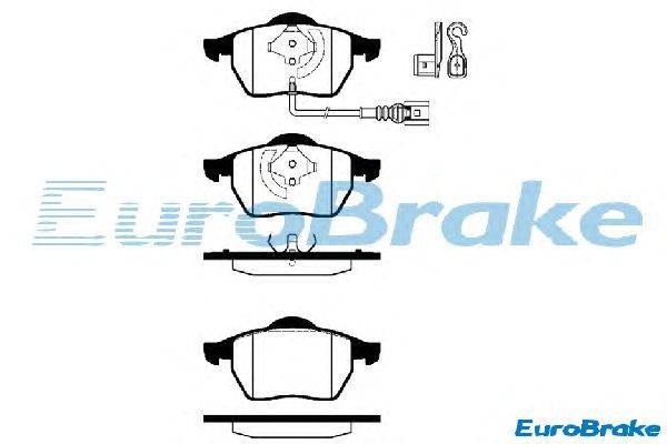 Комплект тормозных колодок, дисковый тормоз EUROBRAKE 5501224757
